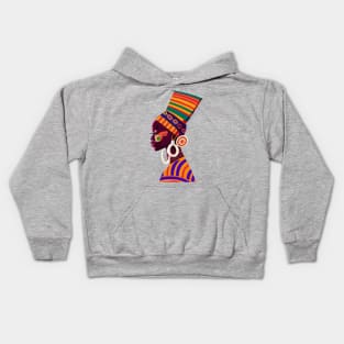 Afrocentric Black Woman Kids Hoodie